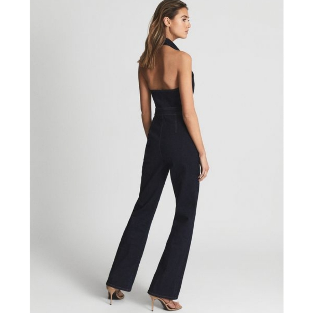 NWT REISS | Pennie Denim Jumpsuit - Picture 12 of 13